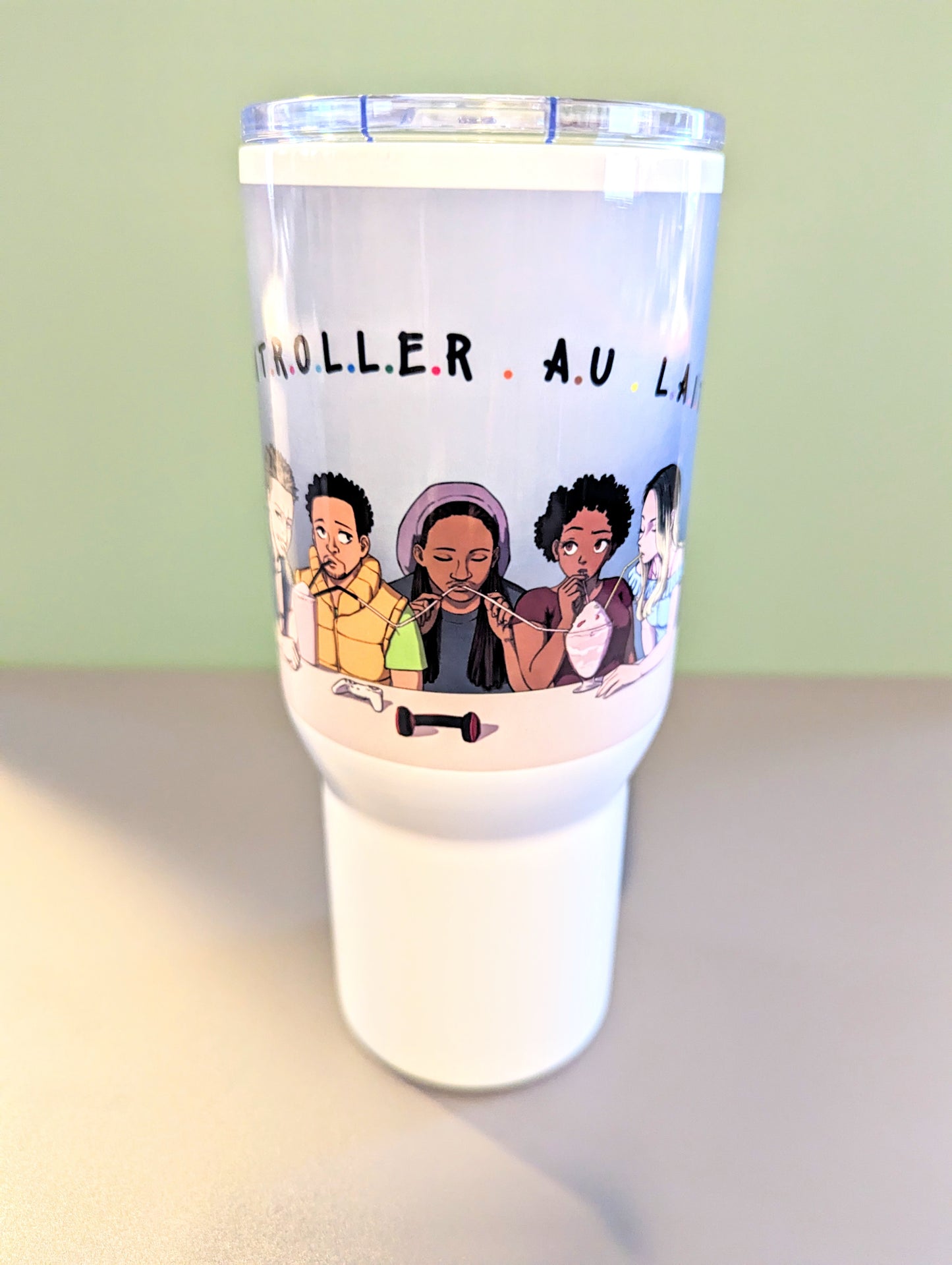 Diner travel mug with a handle