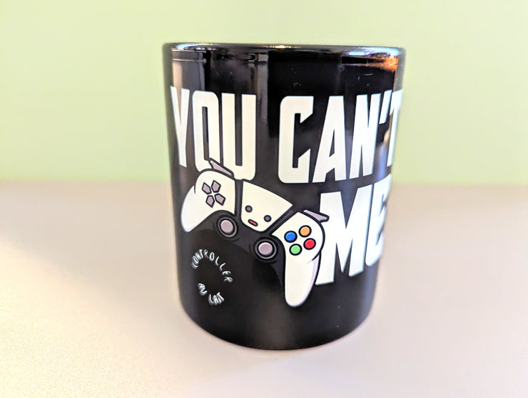 Taza negra brillante Control Me