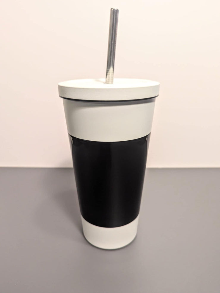 Insulated  straw tumbler: white