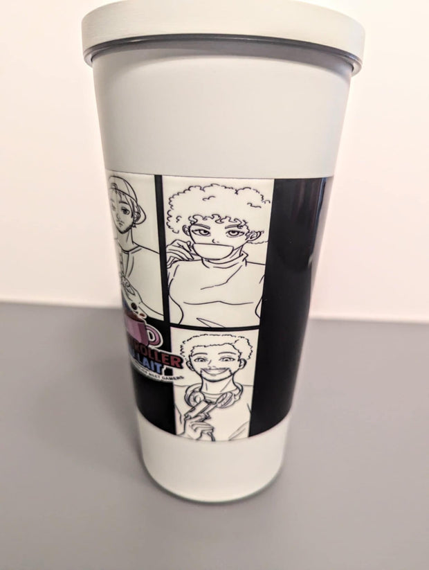 Vaso de pajita con aislamiento: blanco