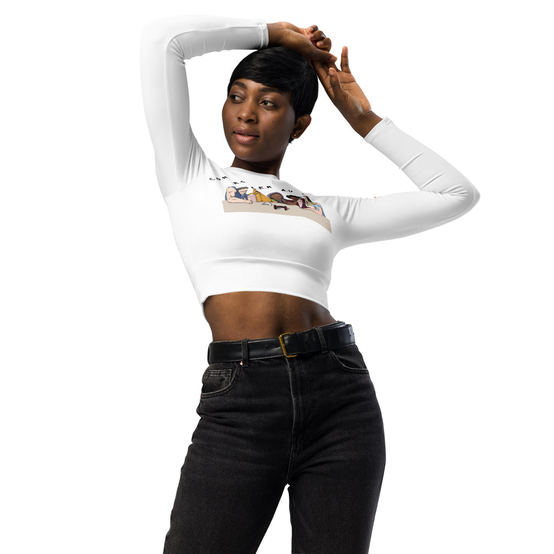 Crop Top Papaye - Taille L - Beige - Dentelle - Très Bon État