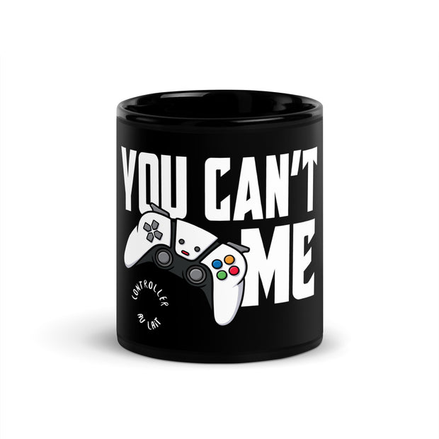 Taza negra brillante Control Me