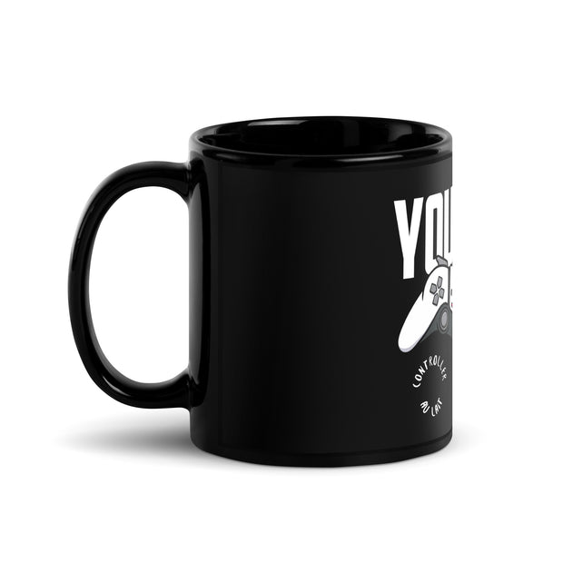 Taza negra brillante Control Me