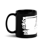 Taza brillante con calavera de ébano