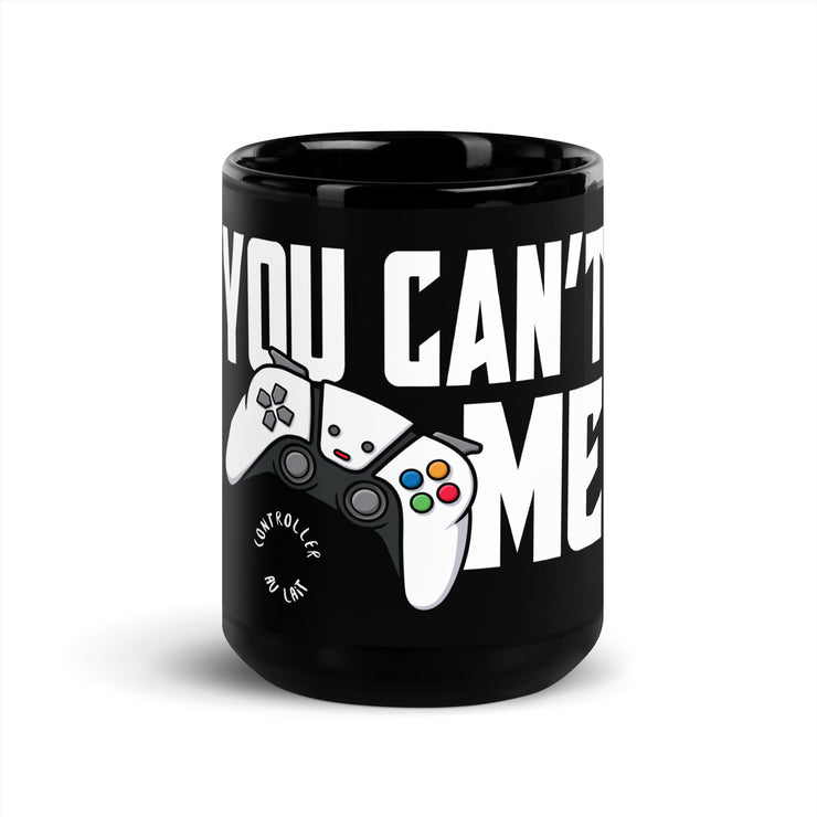 Taza negra brillante Control Me