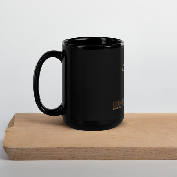 Taza negra brillante CAL 3