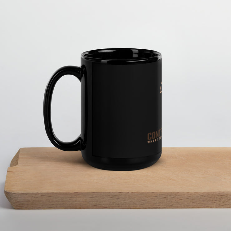 Taza negra brillante CAL 3