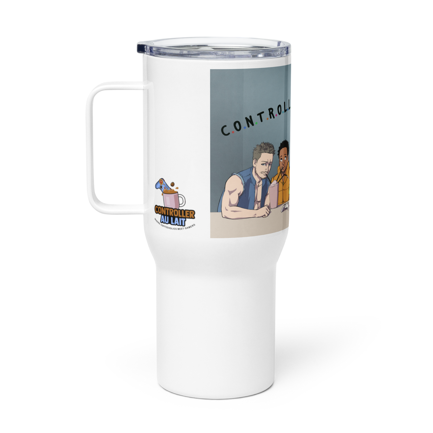 Diner travel mug with a handle