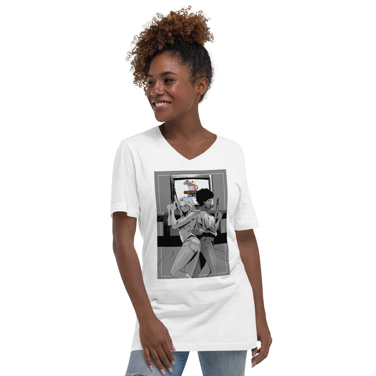 Unisex - Light Gun Gals V-Neck T-Shirt