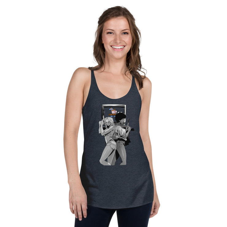 Camiseta sin mangas con espalda cruzada Light Gun Gals para mujer