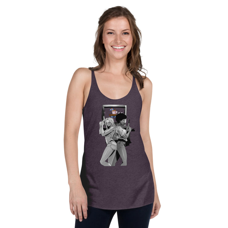 Camiseta sin mangas con espalda cruzada Light Gun Gals para mujer
